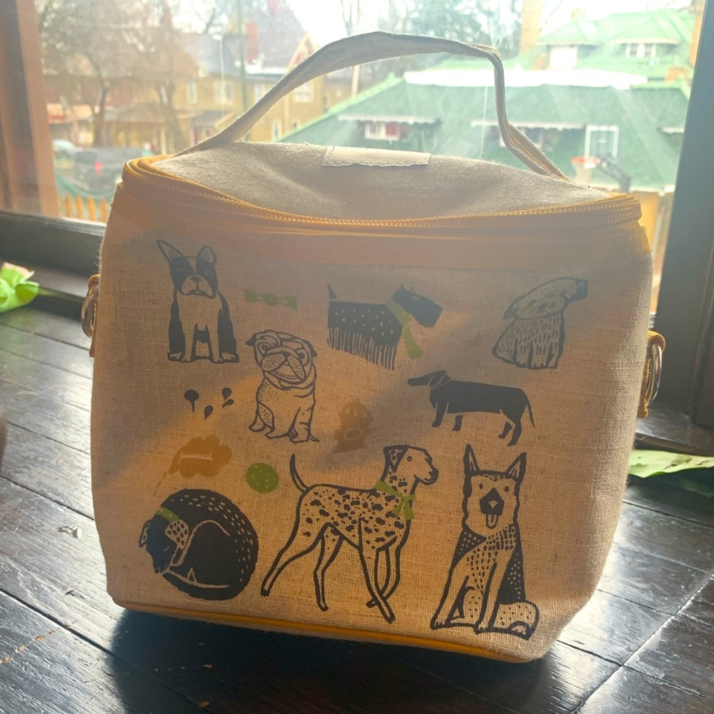 Cute dog insulated lunch bag